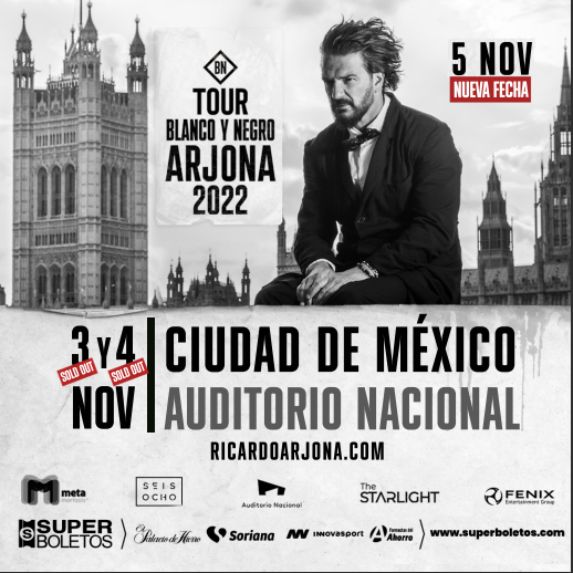 Ricardo Arjona en el Auditorio Nacional, Tour Blanco y Negro 2022