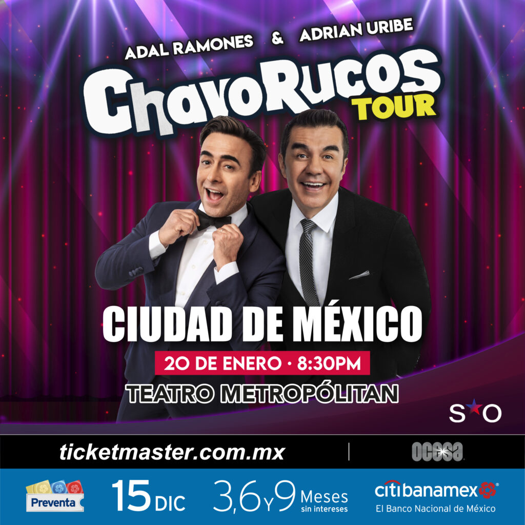 ChavoRucos Tour Adrián Uribe y Adal Ramones juntos en el Teatro